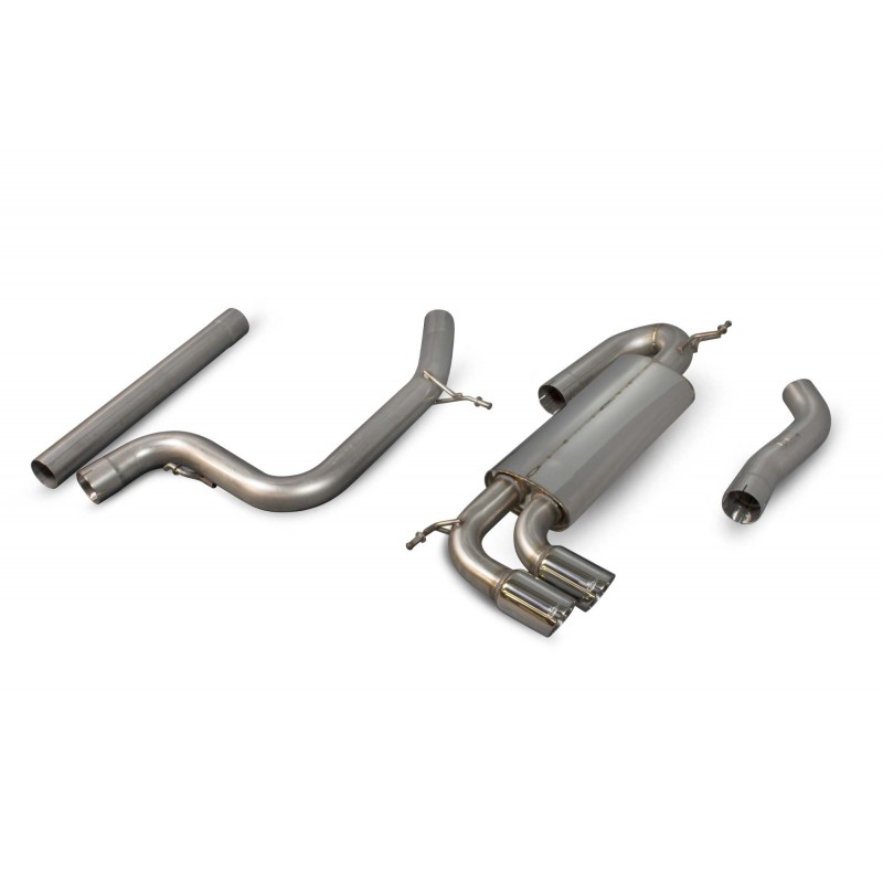 Ligne après catalyseur sans silencieux intermédiaire  SCORPION - Volkswagen Golf MK6 GT 2.0 Tdi 2009 -> 2013 - Sorties Daytona 83mm