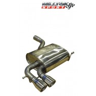 MILLTEK - Seat Leon 2.0 TDi - Ligne après catalyseur origine - Sans silencieux Intermediaire - Sorties Twin 80 mm Jet