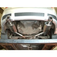 MILLTEK - Audi A4 B6 1.8T Quattro - Demie ligne / Catback sans silencieux Intermediaire - Sorties 100mm (Amovible)