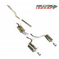 MILLTEK - Audi A4 B6 1.8T Quattro - Ligne après catalyseur origine avec silencieux Intermediaire - Sorties 90mm (Amovible) 