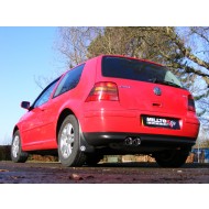 MILLTEK - Golf 4 1.8T GTI - Ligne après catalyseur origine - Avec silencieux Intermediaire - Sorties GT80