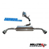 MILLTEK - AUDI TT Mk2 2.0 TFSI 2WD - Ligne après catalyseur origine sans silencieux intermediaire - Sorties Dual Jet