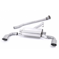 MILLTEK - Subaru BRZ 2.0 - Ligne apres catalyseur d'origine secondaire - Sans silencieux intermediaire - Sorties Dual GT115 Titanium "Brushed"