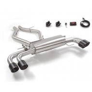 RAGAZZON - Silencieux arrière duplex en inox g/d avec 2 sortie ronde Carbon Shot 100 mm   - Alfa Roméo Giulia(952) - 2.9 Bi-Turbo (375kW) Quadrifoglio 2016>>