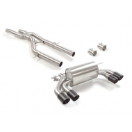 RAGAZZON - Tube intermédiaire en inox + Silencieux arrière duplex en inox g/d avec 2 sorties rondes Carbon Shot 90 mm décalées - BMW M2 - F87 Coupè Competition 3.0 (302kW) 08/2018>>