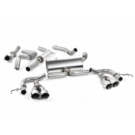 MILLTEK - Honda Civic Type R FK2 Turbocharged 2.0 litre i-VTEC - Conduite à Gauche - Ligne Race après catalyseur origine - Sans silencieux intermédiaire - Sorties Quad GT100