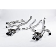 MILLTEK - BMW 5 Series (F10) M5 Saloon M TwinPower Turbo V8 - Ligne après catalyseur origine - Avec silencieux intermédiaire - Homologué CE- Sorties Quad GT90 Cerakote Black